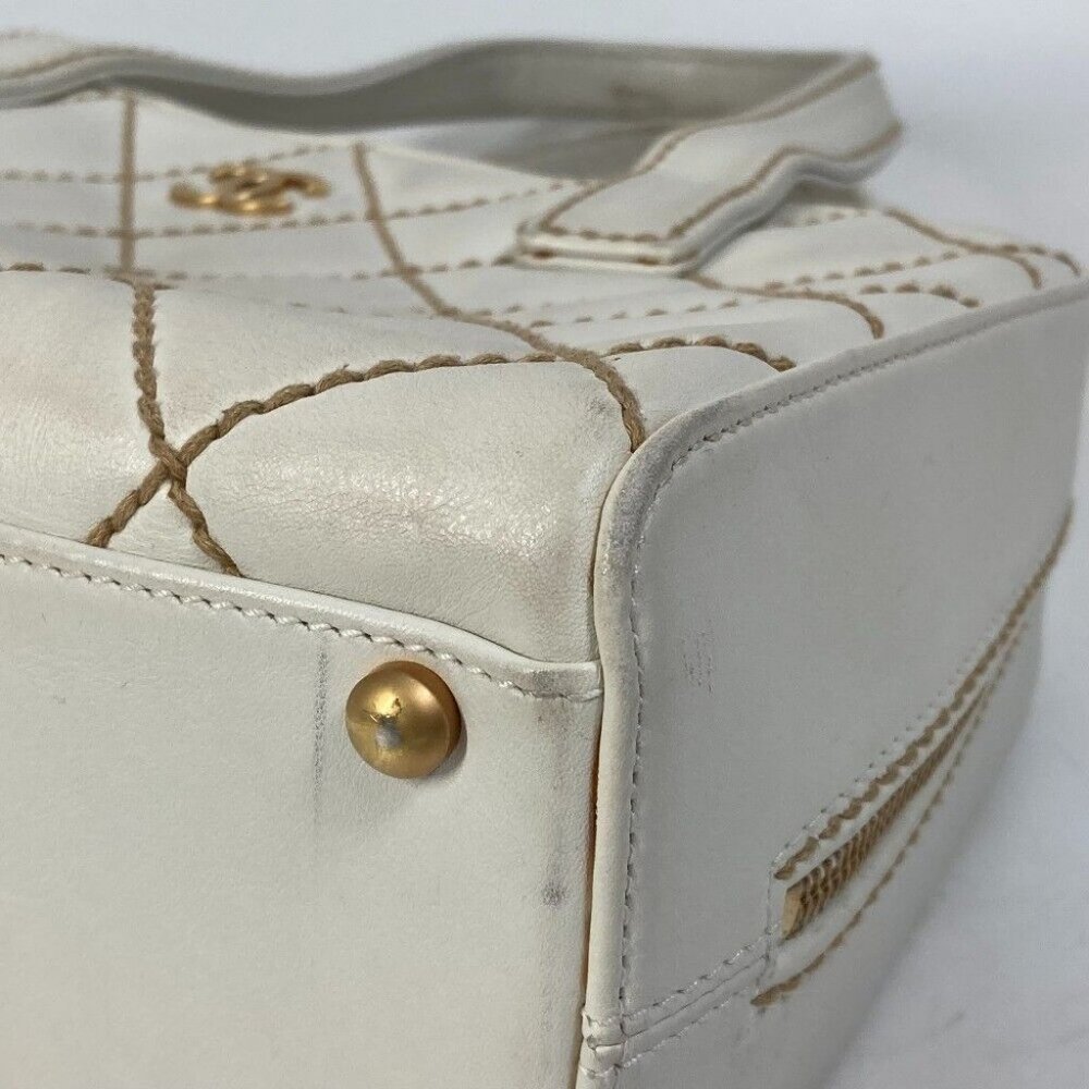 CHANEL CC CC Mark bag Wild stitch Vintage Mini Duffle Bag Shoulder Bag Hand Bag - Picture 6 of 16